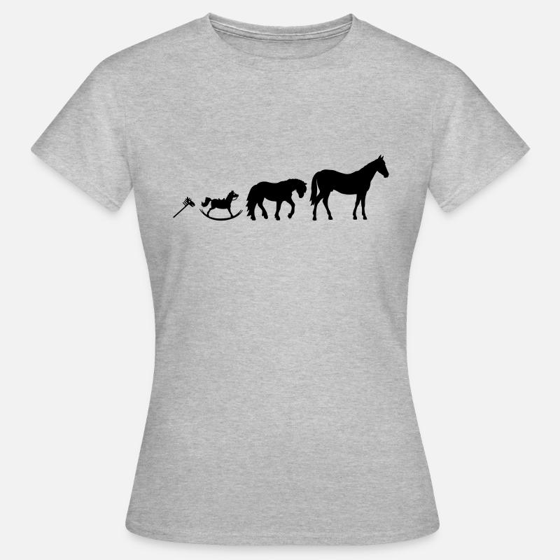 Evolution Chevaux - Reitsport Evolution - T-shirt Femme - gris chiné