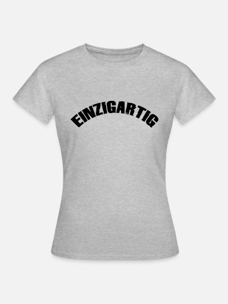 einzigartig - Frauen T-Shirt - Grau meliert