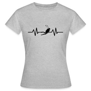 Diving Dive Dive - Women's T-Shirt - heather grey - Front - AI Model Female 172 dark (172cm)