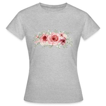 Rose - Frauen T-Shirt - Grau meliert - Vorne - AI Model Female 172 dark (172cm)