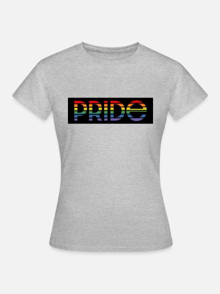 Pride rainbow black background - Frauen T-Shirt - Grau meliert