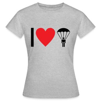 Parachute - T-shirt Femme - gris chiné - Devant - AI Model Female 172 dark (172cm)
