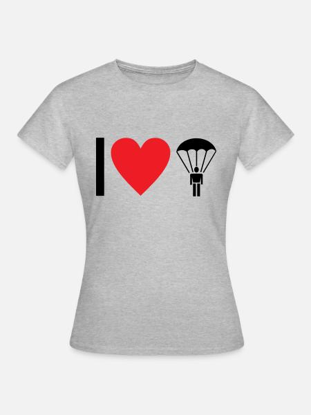 Fallschirm - Frauen T-Shirt - Grau meliert