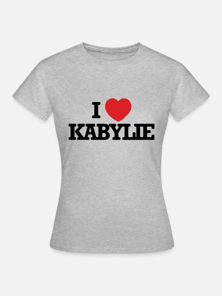Ich liebe Kabylie - Frauen T-Shirt - Grau meliert