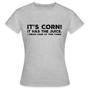 Son maïs - T-shirt Femme - gris chiné - Devant - AI Model Female 172 dark (172cm)