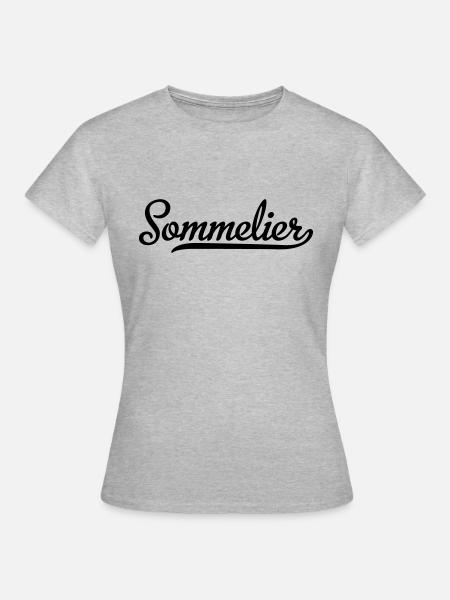 Sommelier - Frauen T-Shirt - Grau meliert
