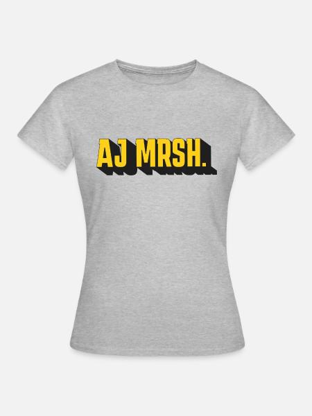AJ MRSH - Frauen T-Shirt - Grau meliert