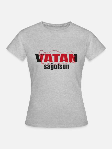 vatan sagolsun v3 - Frauen T-Shirt - Grau meliert