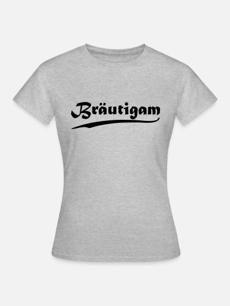 Bräutigam - Frauen T-Shirt - Grau meliert