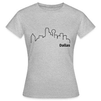 Dallas - T-shirt Femme - gris chiné - Devant - AI Model Female 172 dark (172cm)