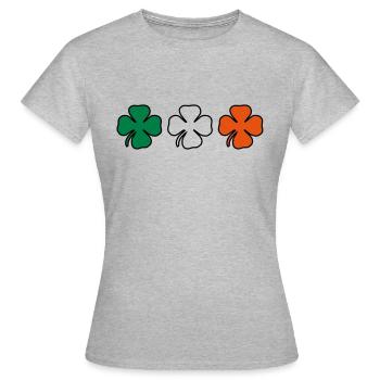 irish klee - Frauen T-Shirt - Grau meliert - Vorne - AI Model Female 172 dark (172cm)