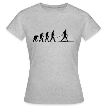 cross-country evolution - T-shirt Femme - gris chiné - Devant - AI Model Female 172 dark (172cm)