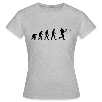 tennis evolution - Frauen T-Shirt - Grau meliert - Vorne - AI Model Female 172 dark (172cm)