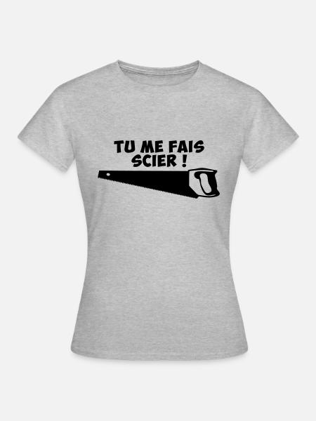 Sie machen mich sah - Frauen T-Shirt - Grau meliert