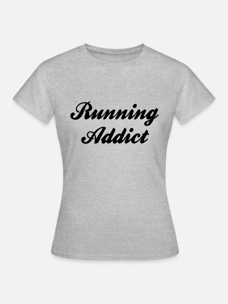running addict - Frauen T-Shirt - Grau meliert