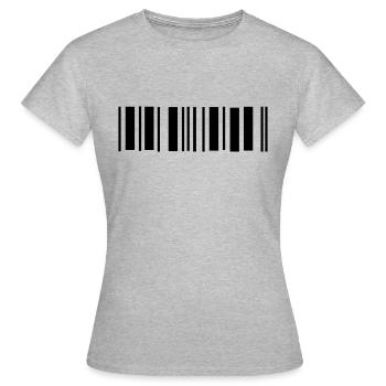 barcode - Frauen T-Shirt - Grau meliert - Vorne - AI Model Female 172 dark (172cm)