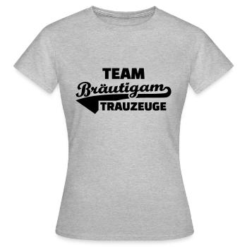 Team Bräutigam - Frauen T-Shirt - Grau meliert - Vorne - AI Model Female 172 dark (172cm)
