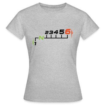 changement de vitesse moto - T-shirt Femme - gris chiné - Devant - AI Model Female 172 dark (172cm)