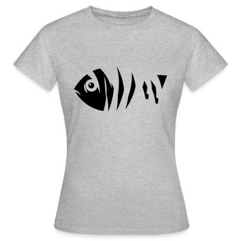 Poissons - T-shirt Femme - gris chiné - Devant - AI Model Female 172 dark (172cm)