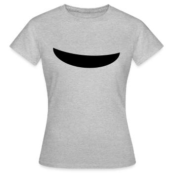 Sourire et sourire - T-shirt Femme - gris chiné - Devant - AI Model Female 172 dark (172cm)
