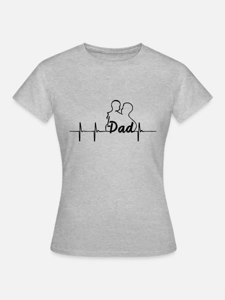 pappa - Dame-T-shirt - grå meleret