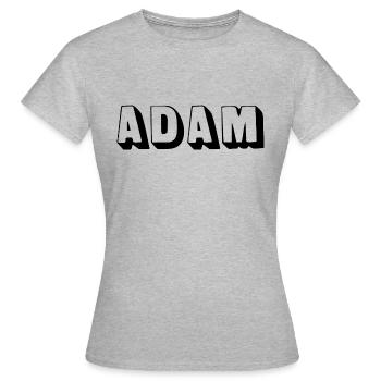 Name - Adam - Women's T-Shirt - heather grey - Front - AI Model Female 172 dark (172cm)