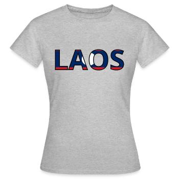 Drapeau Laos - T-shirt Femme - gris chiné - Devant - AI Model Female 172 dark (172cm)