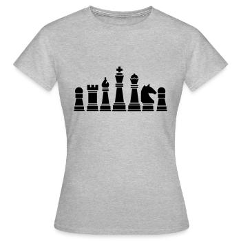 Chess pieces - Women's T-Shirt - heather grey - Front - AI Model Female 172 dark (172cm)
