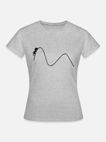 Rollercoaster - Frauen T-Shirt - Grau meliert