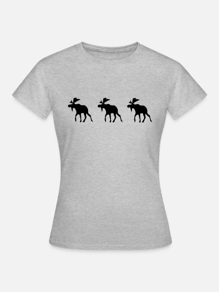 eland - T-shirt dam - gråmelerad