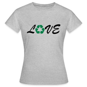 recycling - Frauen T-Shirt - Grau meliert - Vorne - AI Model Female 172 dark (172cm)