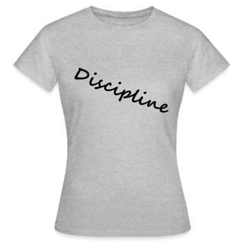 discipline - T-shirt Femme - gris chiné - Devant - AI Model Female 172 dark (172cm)