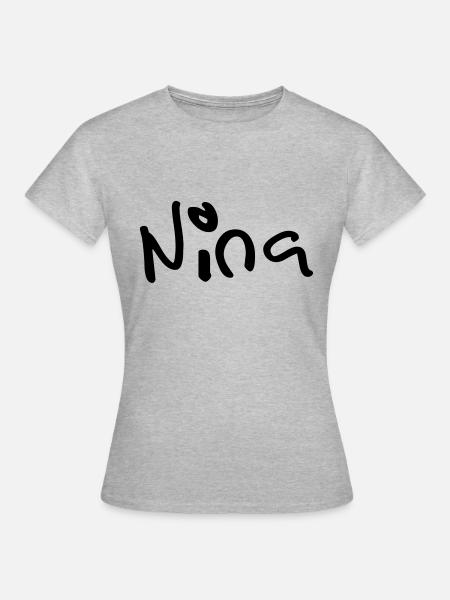 nina - Frauen T-Shirt - Grau meliert
