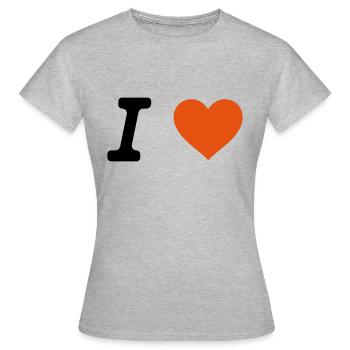 J'aime - T-shirt Femme - gris chiné - Devant - AI Model Female 172 dark (172cm)