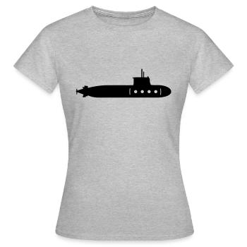 submarine - Women's T-Shirt - heather grey - Front - AI Model Female 172 dark (172cm)