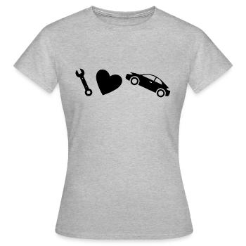 Car Auto - Frauen T-Shirt - Grau meliert - Vorne - AI Model Female 172 dark (172cm)