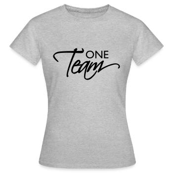 Team Spirit One Team - Women's T-Shirt - heather grey - Front - AI Model Female 172 dark (172cm)