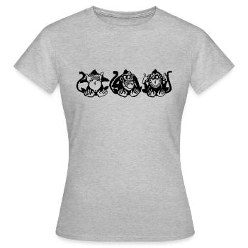 Urkaine Monkeys - Women's T-Shirt - heather grey - Front - AI Model Female 172 dark (172cm)