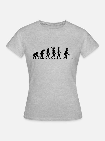 Slackline Cadeau Slackliner Tricklining - T-shirt Femme - gris chiné