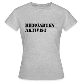Biergarten 2 - Frauen T-Shirt - Grau meliert - Vorne - AI Model Female 172 dark (172cm)