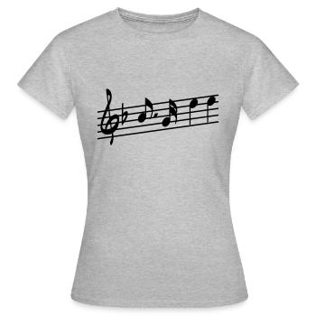 "4 notes" - hymn of the Transylvanian - Women's T-Shirt - heather grey - Front - AI Model Female 172 dark (172cm)