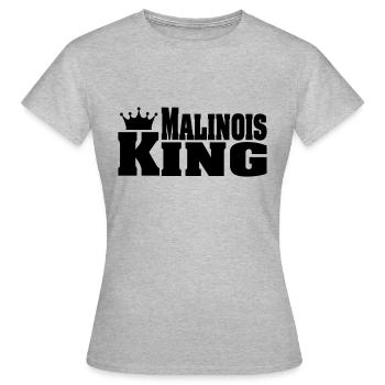 MALINOIS KING - Frauen T-Shirt - Grau meliert - Vorne - AI Model Female 172 dark (172cm)