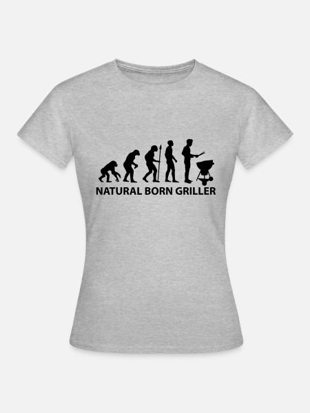 Grill Evolution - Frauen T-Shirt - Grau meliert