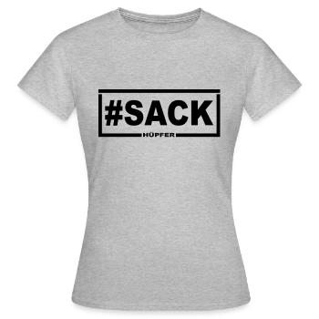 Sauter de sac - T-shirt Femme - gris chiné - Devant - AI Model Female 172 dark (172cm)