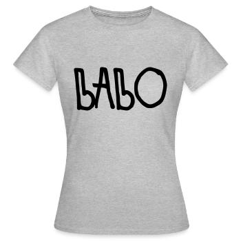 Babo - T-shirt Femme - gris chiné - Devant - AI Model Female 172 dark (172cm)