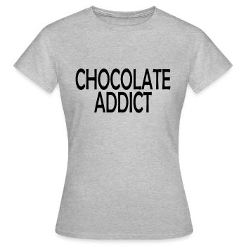 chocolate chocolate - Women's T-Shirt - heather grey - Front - AI Model Female 172 dark (172cm)