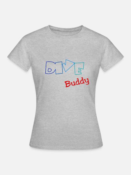 Diver Dive Buddy Scuba - Frauen T-Shirt - Grau meliert