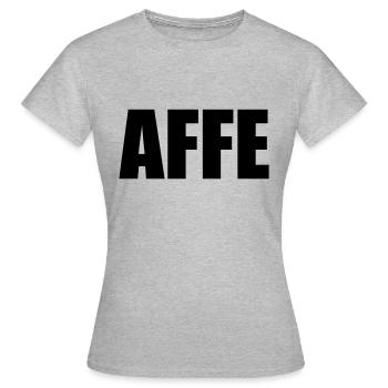AFFE - Frauen T-Shirt - Grau meliert - Vorne - AI Model Female 172 dark (172cm)