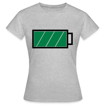 Battery full - Women's T-Shirt - heather grey - Front - AI Model Female 172 dark (172cm)