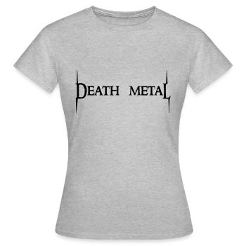 Death Metal - T-shirt Femme - gris chiné - Devant - AI Model Female 172 dark (172cm)